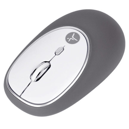 Mouse Inalámbrico TechZone Jelly Mate Grey de ABS Silicón 3 Botones 1200 DPI con Batería AAA incluida Gris