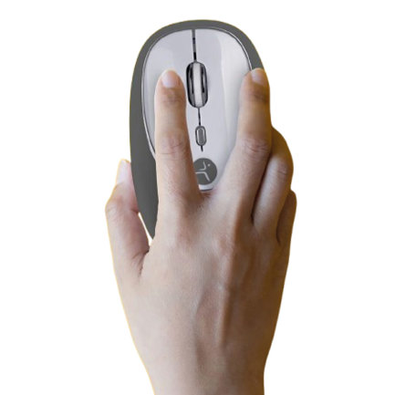 Mouse Inalámbrico TechZone Jelly Mate Grey de ABS Silicón 3 Botones 1200 DPI con Batería AAA incluida Gris 2