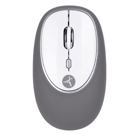 Mouse Inalámbrico TechZone Jelly Mate Grey de ABS Silicón 3 Botones 1200 DPI con Batería AAA incluida Gris 3