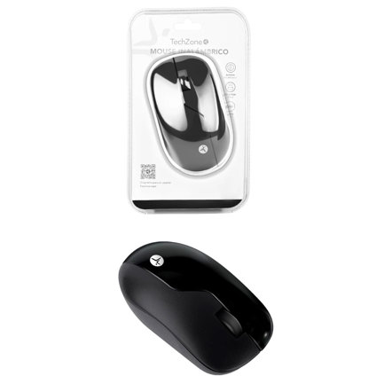 Mouse inalámbrico Negro recargable  wireless TechZone