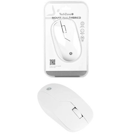 Mouse inalámbrico Blanco Armor recargable  wireless TechZone