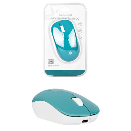 Mouse Inalámbrico TechZone Verde Armor Recargable Wireless