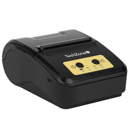 Impresora POS TechZone Térmica Portatil Batería Recargable 80mm/s 203dpi Interfaz USB/BT