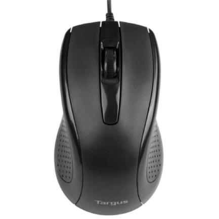Mouse Targus Óptico Alámbrico Full Size USB 3 Botones Color Negro