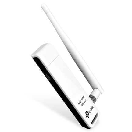 Adaptador Wi-Fi USB TP-Link TL-WN722N N150 150Mbps 2.4GHz Antena Desmontable 4dBi