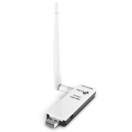 Adaptador Wi-Fi USB TP-Link TL-WN722N N150 150Mbps 2.4GHz Antena Desmontable 4dBi 2