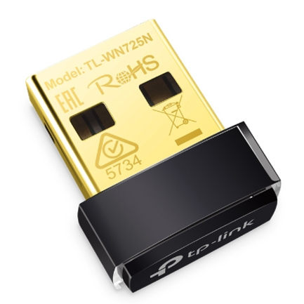 Adaptador Wi-Fi USB TP-Link TL-WN725N Nano N150 150Mbps 2.4GHz USB 2.0