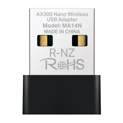 Adaptador Mercusys de TP-Link inalambrico Wi-Fi nano 2 4GHz USB 2 0 Windows 11 10 7 y Linux AX300