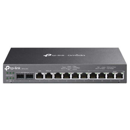 Router Omada by TP-Link Gigabit VPN con PoE Ports Controller Ability 2×Gigabit SFP WAN/LAN Port 1×Gigabit RJ45WAN