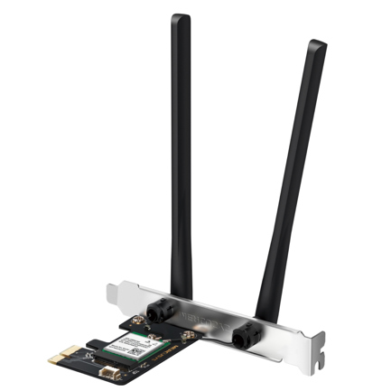 Tarjeta de red Mercusys de TP-Link PCIe Bluetooth 5 3 2402 Mbps 5 GHz 574 Mbps 24 GHz Wi-Fi 6 AX3000