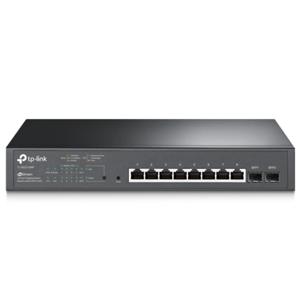 Switch Omada by TP-Link 10-Port PoE Gigabit Smart Switch with 2 SFP Slots 8× Gigabit PoE Ports 2× Gigabit SFP Slots