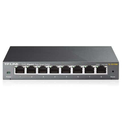 Switch TP-Link 8-Port Gigabit Easy Smart Switch 8×Gigabit RJ45Ports Desktop Steel Case