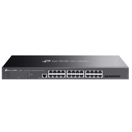 Switch Omada by TP-Link 24-Port Gigabit L2 Managed Switch with 4 SFP Slots 24× Gigabit RJ45 Ports 4× Gigabit SFP Slots
