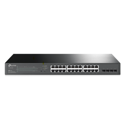 Switch Omada by TP-Link 24-Port Gigabit L2 Managed Switch with 4 10GE SFP Slots 24× Gigabit RJ45 Ports 4× 10G SFP Slots