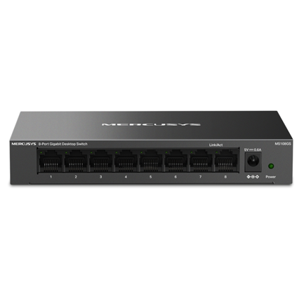 Switch Mercusys by TP-Link 8-Port Gigabit Desktop 8× Gigabit Ports Desktop Steel Case Wall Mounting