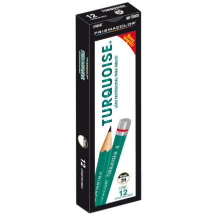 Lapiz berol turquoise 2h c/12 pzas