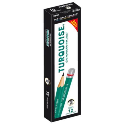 Lápiz berol turquoise grado 3b c/12 pzas