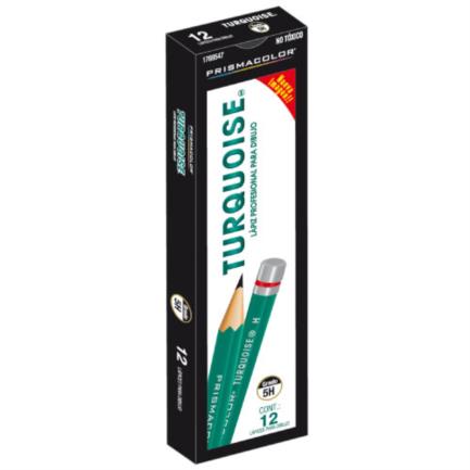 Lápiz berol turquoise grado 5h c/12 pzas