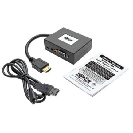 Adaptador Tripp Lite HDMI a VGA Audio 152m TAA Color Negro