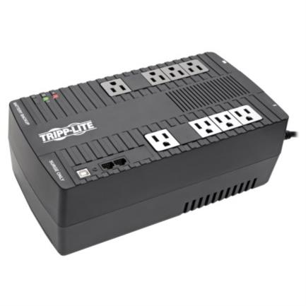 UPS Tripp Lite Interactivo 650VA 325W 8 Tomacorrientes NEMA 5-15R AVR 120V 50/60Hz USB Instalación Pared/Escritorio