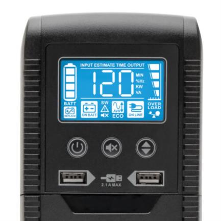 UPS Tripp Lite Interactivo con USB y 8 Tomacorrientes 120V 1000VA 600W 50Hz/60Hz AVR Serie ECO 2