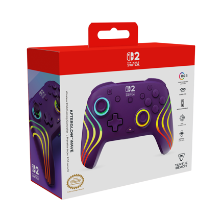 Control de juego Turtle Beach RGB inalámbrico Afterglow - Purple 4