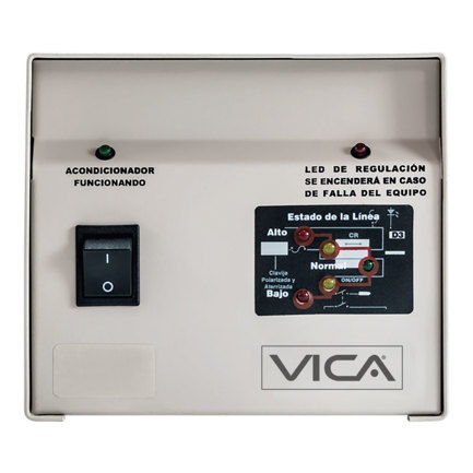 Acondicionador de Línea de Voltajes VICA 2KVA 50/60Hz 4 Contactos Polarizados NEMA 5-15 R Color Beige