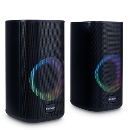 Bocinas VERBATIM RGB de Escritorio C/Bluetooth - Negro