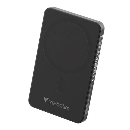 Cargador verbatim Charge and Go Essential Magnética Power Bank Carga Inalámbrica de 5000 mAh Color Negro