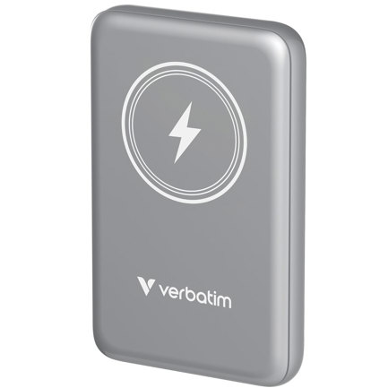 Cargador Verbatim Charge and Go Magnetico Inalámbrico Power Bank 10000 mAh Gris 2
