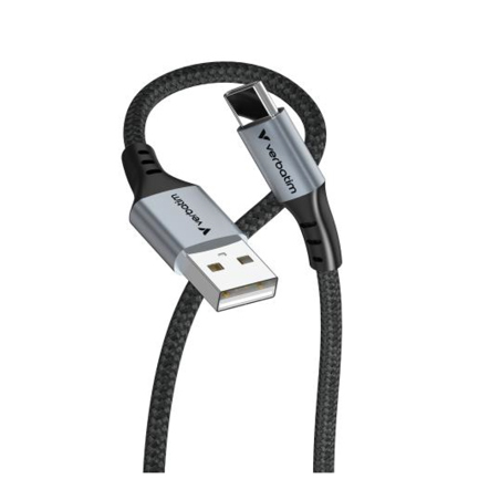 Cable Verbatim Cable USB-A a USB-C 18W para sincronización y carga - Negro