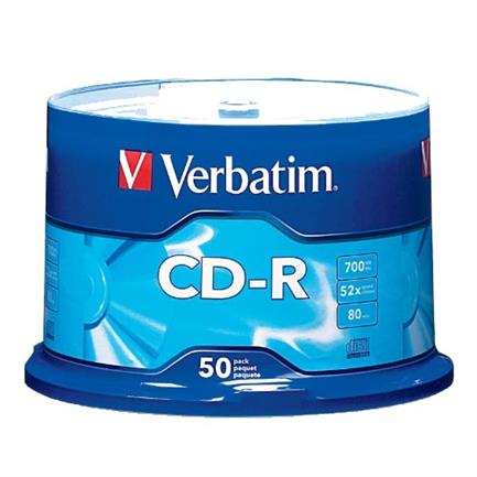 Disco compacto verbatim r 52x 80min 700mb c/50