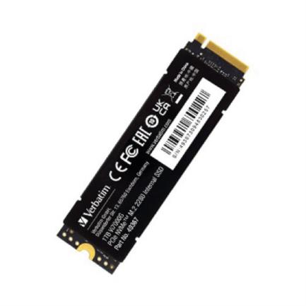 Unidad de Estado Solido SSD Interno Verbatim Vi7000 PCIe NVMe M.2 2280 de 1 TB Lectura 7000/5000 MB/s