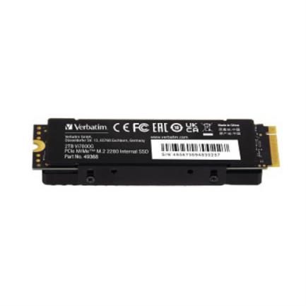 Unidad de Estado Sólido SSD Interno Verbatim Vi7000 PCIe NVMe M.2 2280 de 2 TB Lectura 7400/6500 MB/s 2