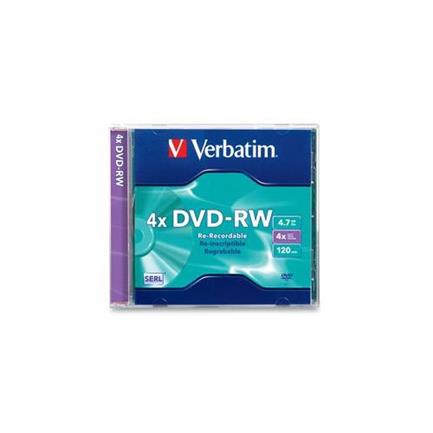 Dvd-rw verbatim 4.7gb dl+4x single jewel case