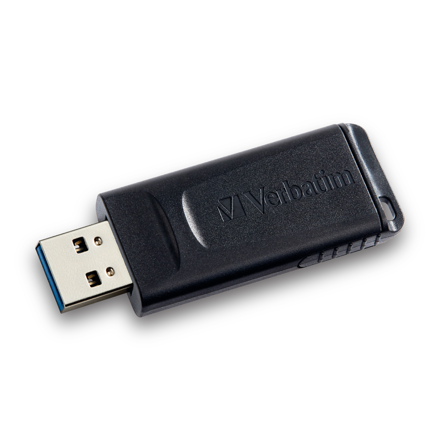 Memoria USB Verbatim 64GB 2.0 Slider Color Negro