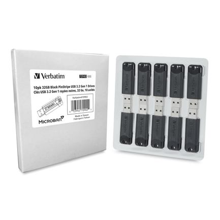 Memoria USB Verbatim 32gb 3.2 Gen1 retráctil 10PK - Negro 3