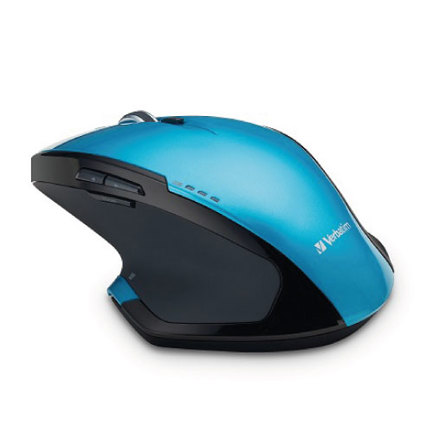 Mouse VERBATIM Inalámbrico Ergonómico de 8 botones Blue LED Control DPI . Azul 4