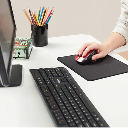 Mouse VERBATIM Inalámbrico Ergonómico de 8 botones Blue LED Control DPI . Rojo 3