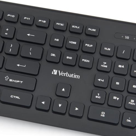 Teclado Verbatim USB inalámbrico delgado
