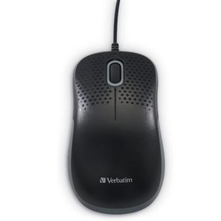 Mouse verbatim silent corded óptico color negro