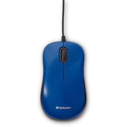Mouse VERBATIM Silencioso Alámbrico Óptico - Azul 3