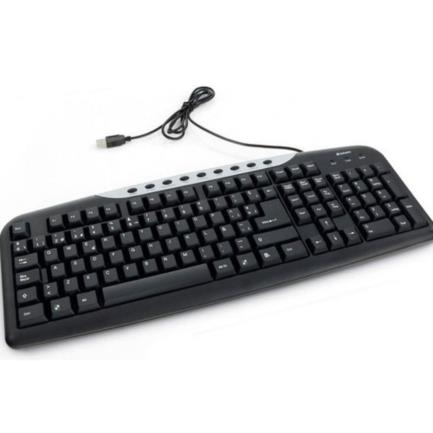 Teclado verbatim multimedia usb color negro