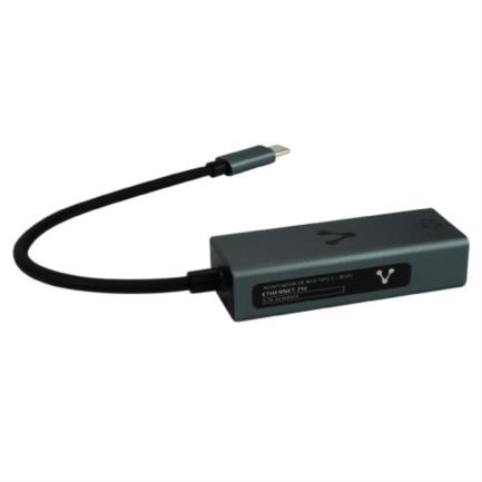 Adaptador Vorago ADP-210 Tipo C a Ethernet RJ45 1GBPS 200mm Color Negro 2
