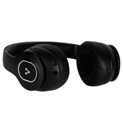 Diadema Vorago HPB-350 Bluetooth/3.5mm/TF/FM 12h Manos Libres Plegables Luz Blanca Alcance 10m Color Negro 4