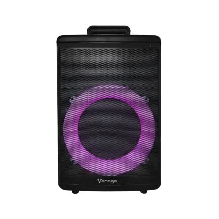 Bafle Vorago KSP-302 8" Recargable Bluetooth Karaoke Micrófono Control Remoto Color Negro