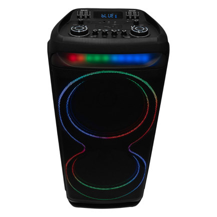 BAFLE VORAGO KSP-800 15x2 MICROFONO INALAMBRICO NEGRO