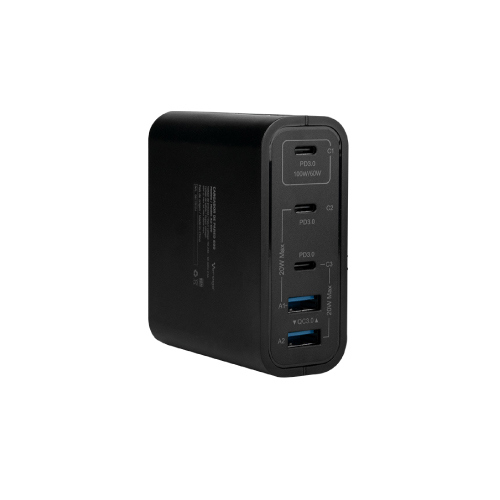 CARGADOR DE PARED VORAGO AU-600 TIPO C 100W PD 5 PUERTOS QUICK CHARGE 3.0 NEGRO