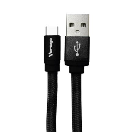 Cable Vorago Cab-123 Usb-Tipo C  1 Metro Carga Rapida Negro