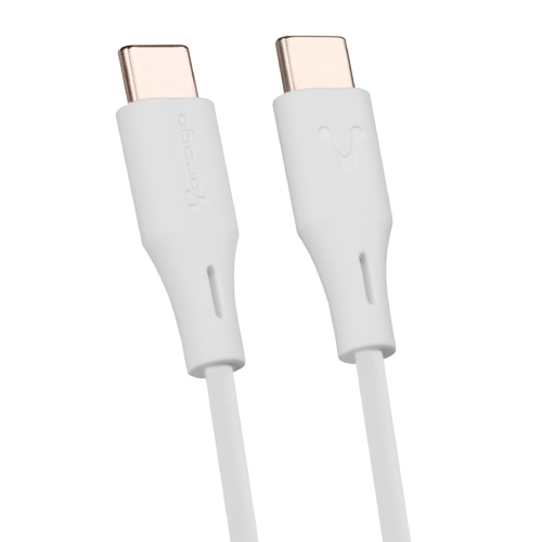 CABLE VORAGO CAB-CC01W USB TIPO C- USB TIPO C 1 METRO CARGA RAPIDA BLANCO